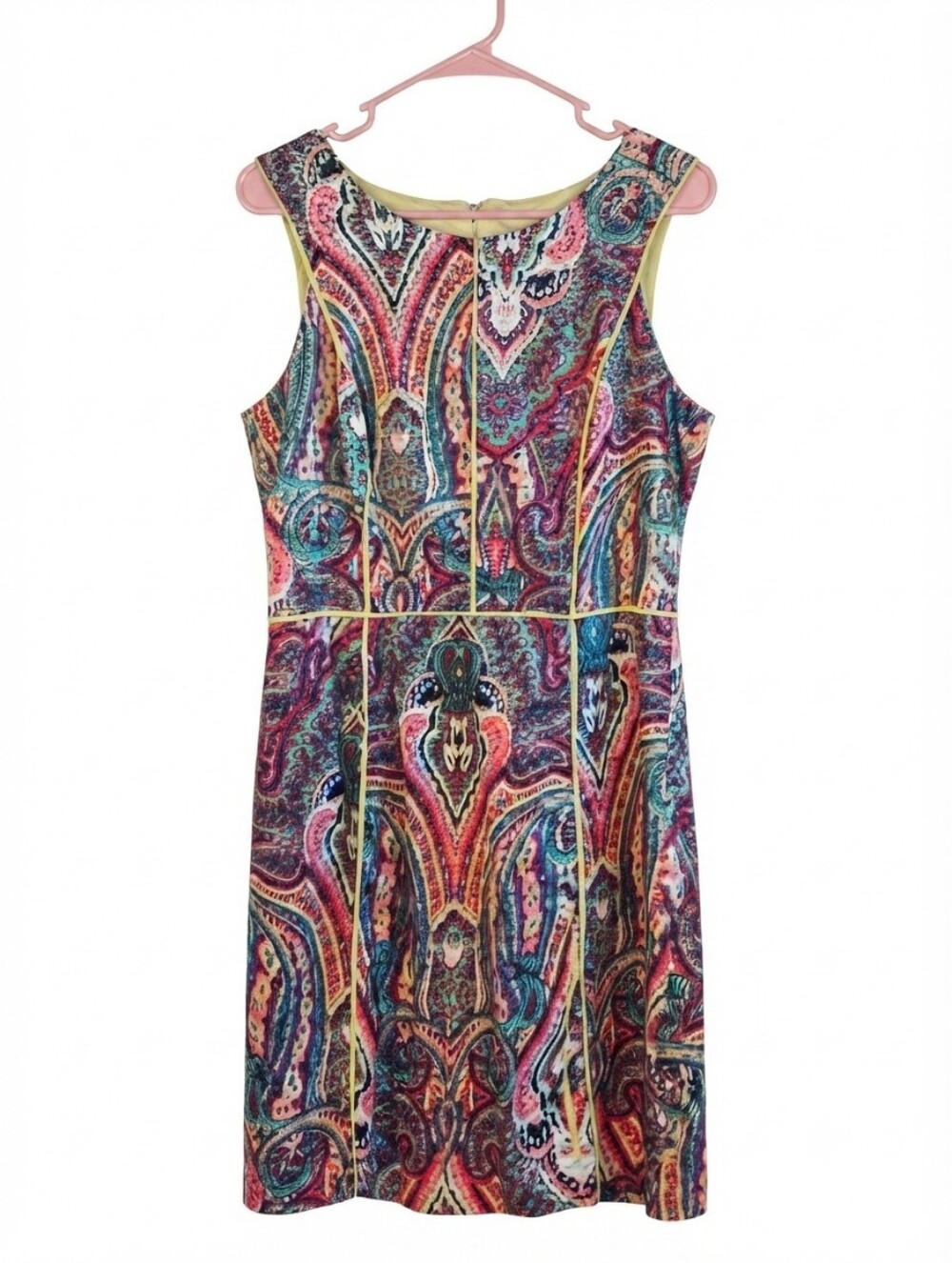 Robbie Bee Multicolor Paisley Print Sleeveless Dress